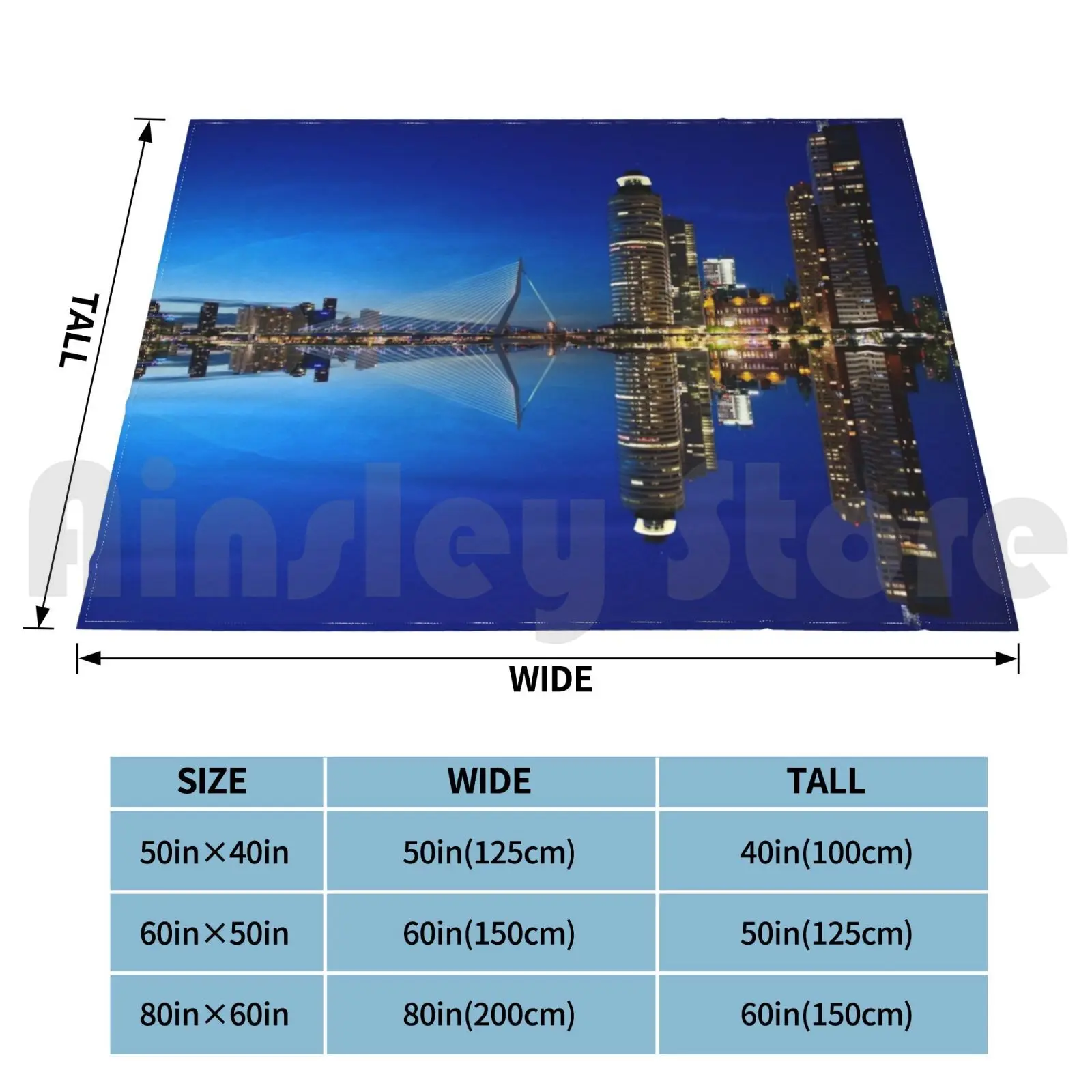 Одеяло для Роттердама модное одеяло на заказ городской пейзаж Нидерланды
