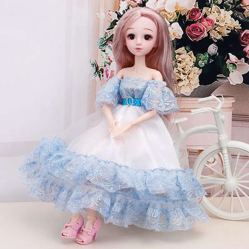36 см красивая кукла BJD 22 подвижных шарнирных глаза 4D модные куклы с одеждой обувью