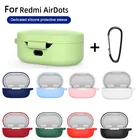 Силиконовый чехол для Redmi Mi Airdots TWS, беспроводная bluetooth-гарнитура, чехол для Xiaomi Redmi Airdots 3, чехол с застежкой