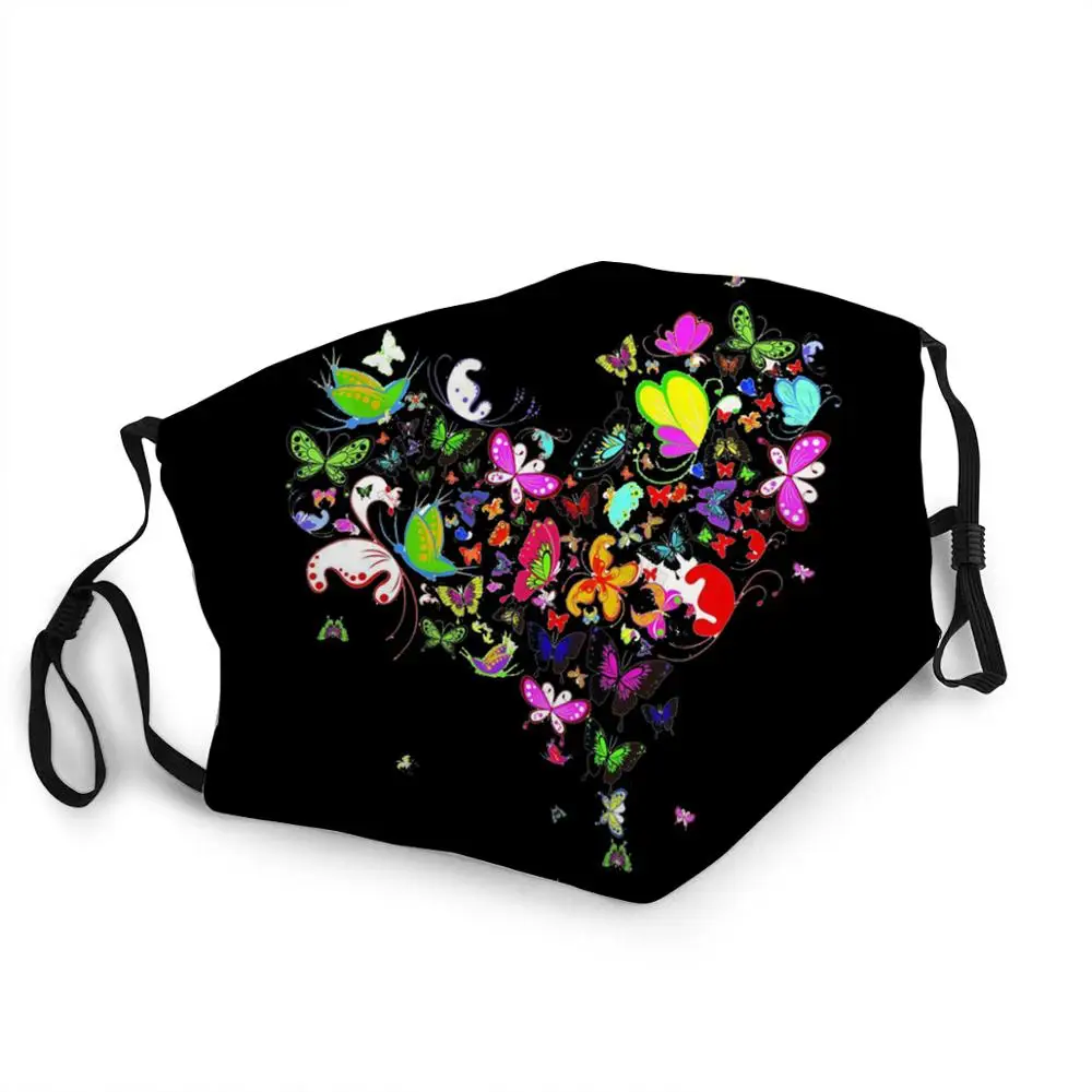

3D Butterfly Printing Reusable Cloth Mask Butterfly Fashion Brand Parent-child Anti-virus Mask Woman/girl Mouth Mask