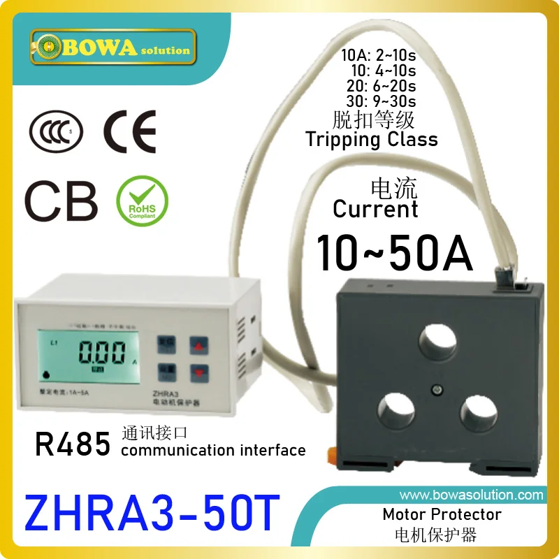 Фонарь защиты двигателя с интерфейсом протоколов Modbus RS485 позволяет устройствам