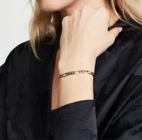 new arrival trendy bracelet simple gold metal alloy charm bracelet bangle for women