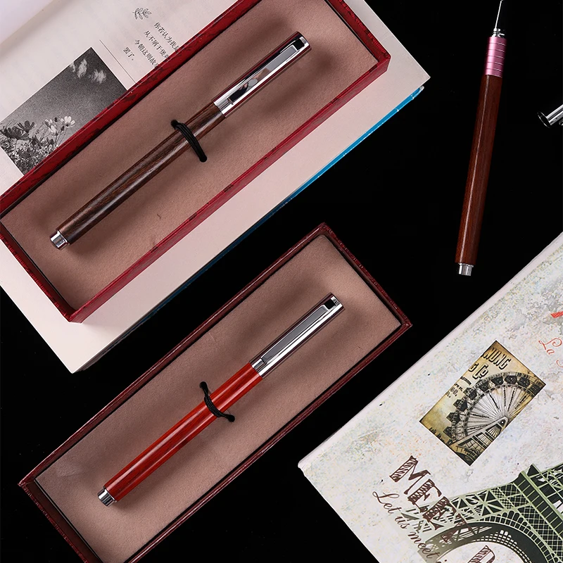

Luxury High Quality Signature Pen Vintage Sandalwood Brass Solid Wood Pen