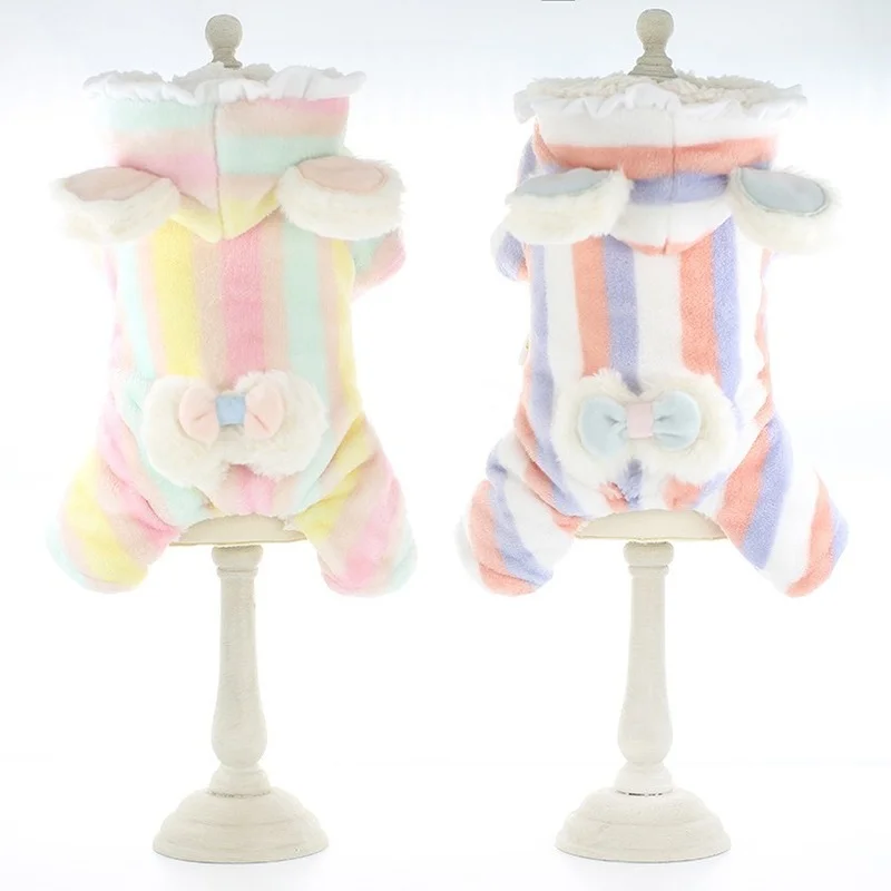 

2021 New Sweet Color Princess Warm Dog Winter Clothes Luxry Comfortable Pet Puppy Coat For Small Medium Chihuahua French Bulldog