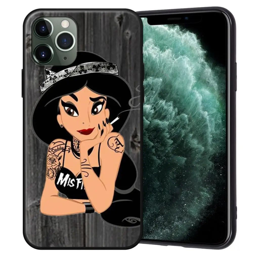 Тату девушка черный чехол ТПУ для iPhone XR XS Max X Coque 11 Pro 7 8 6 6S Plus 5 5S SE Fundas | Мобильные