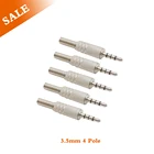 125 шт. 3,5 мм для наушников аудио разъем 3,5 мм штекер Ремонт гнезда Замена 4-полюсный аудио разъем под пайку Кабельный адаптер