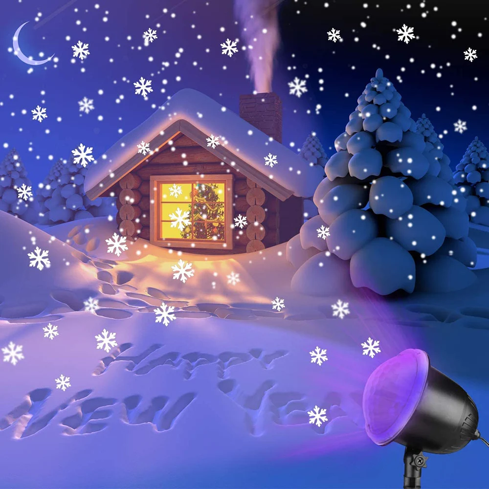 Рождественский проектор огни праздничные с дистанционным управлением