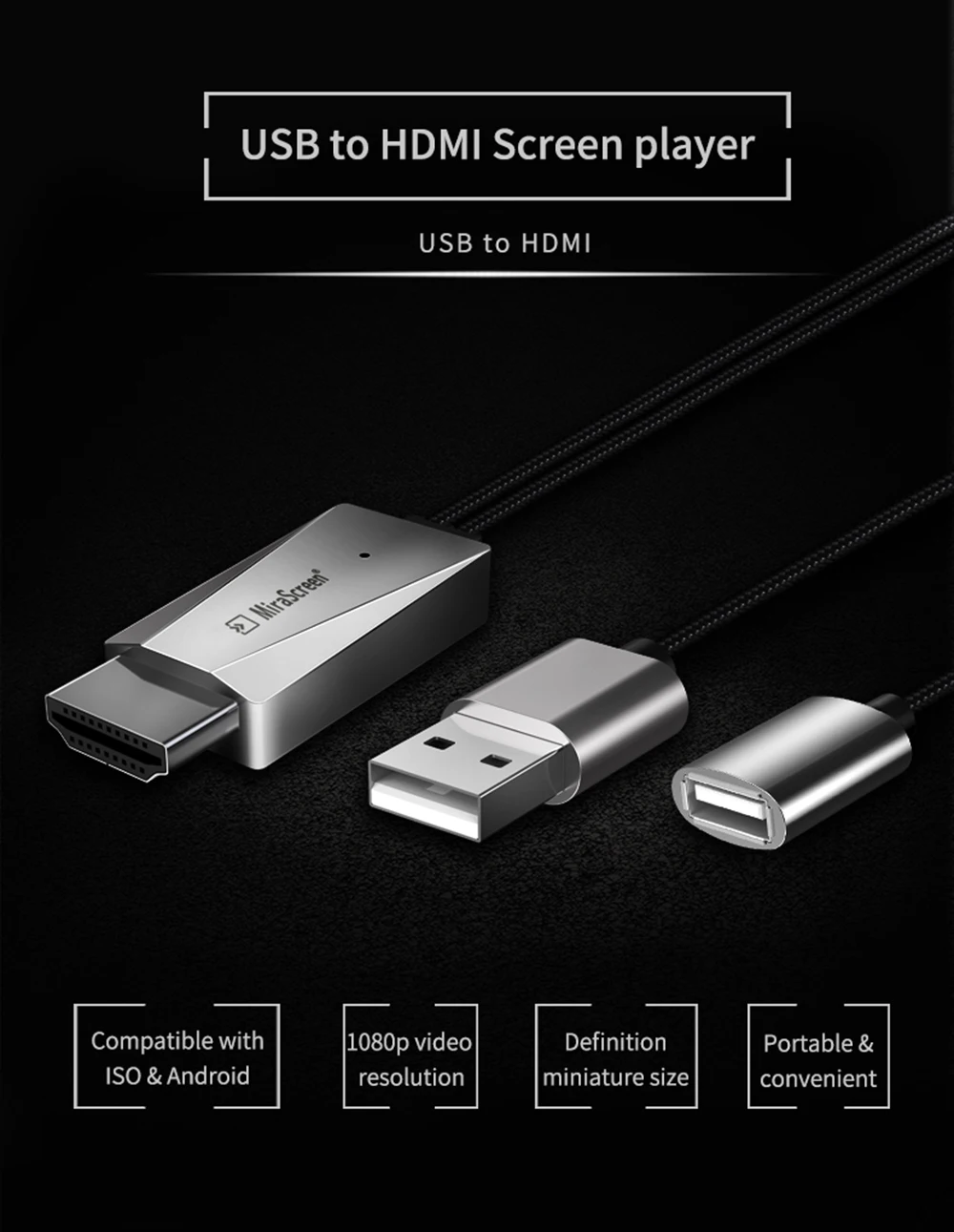2 м USB к HDTV адаптер Зеркало экран Кабель HDMI-Совместимость с Iphone 11 X для Samsung S20 микро