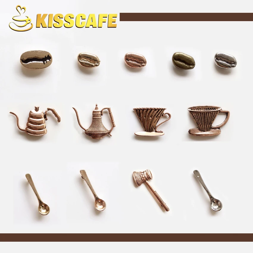 Пара эспрессо аксессуары Кофеварка Брошь Мини Кофе тампер красивый кофе значок