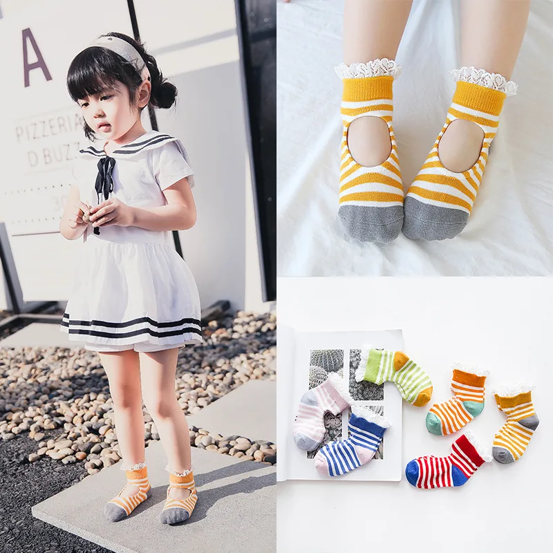 

10Pairs/lot Baby Socks Summer Cotton sock Striped Thin Kids Socks Girls Mesh Cute Newborn Boy Socks WMS050