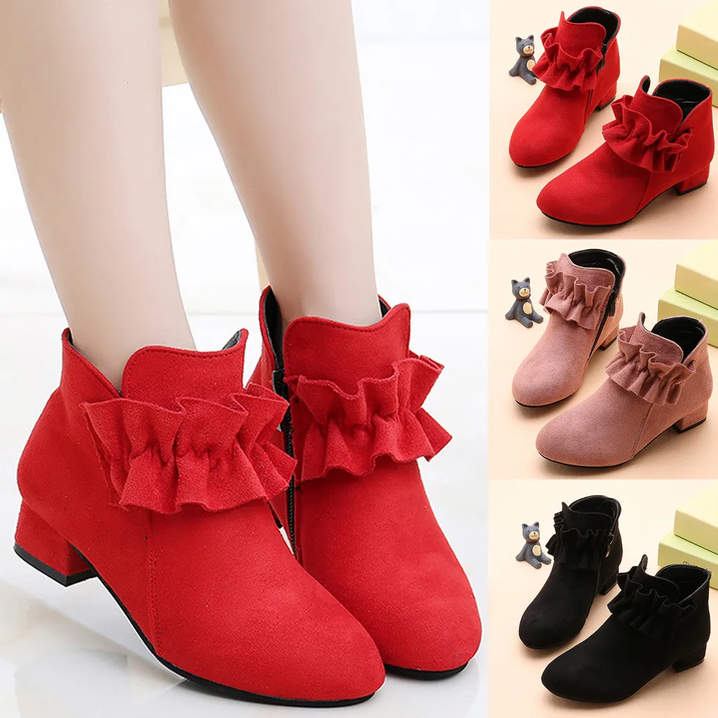 Обувь для маленьких девочек зимние детские ботинки повседневная принцессы