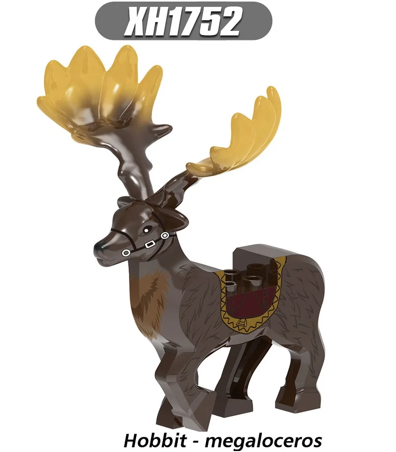 Пластиковые строительные блоки в виде рождественского оленя лошади римских