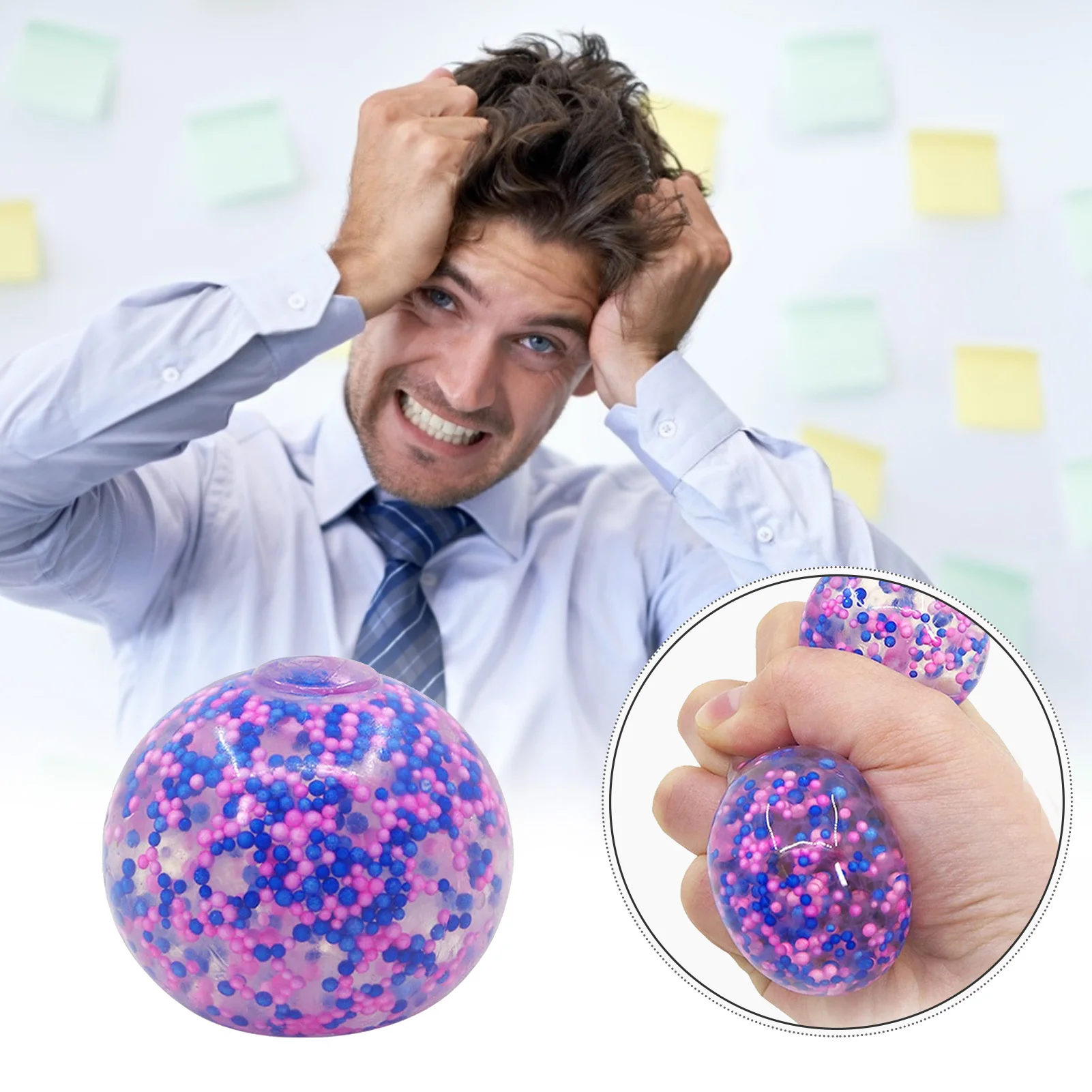Bola de ventilaci&oacute;n de descompresi&oacute;n para aliviar el estr&eacute;s, Bola de gelatina relajante, juguete de colores, Bola de presi&oacute;n para aliviar el estr&eacute;s-4