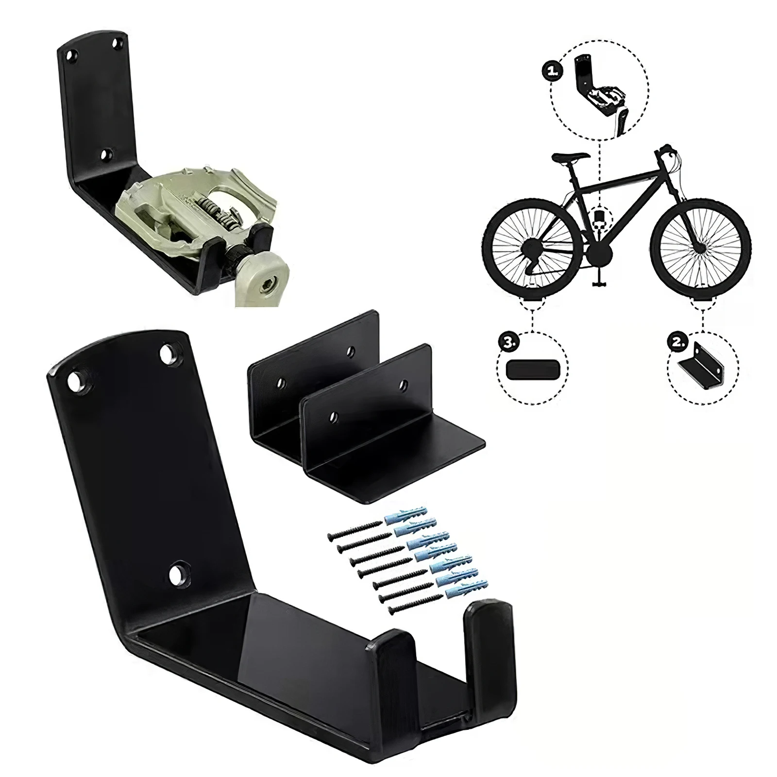 

Bike Wall Mount Bicycle Stand Holder Mountain Bike Rack Stands Hanger Hook Storage Bicycle Mounted Rack Stands Bike Wall Mount