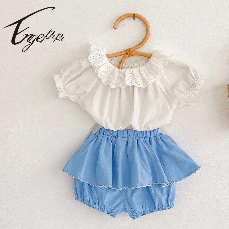 

Engepapa Summer Newborn Baby Girls Clothes Sets Cotton Short Sleeve T-shirt + Shorts Toddler Baby Girls Clothing Suit