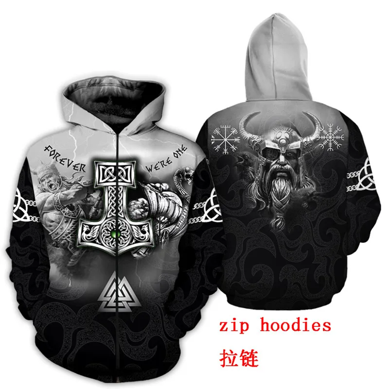 

New Fashion Men's Hatshirt 3D Print Viking Tattoo Peony Beautiful Sweat Signs Men And Women Whole Leisure Street Clothing