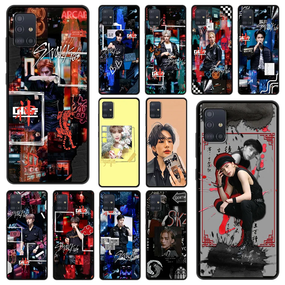 

Stray Kids Hwang Hyunjin Shockproof Case For Samsung A51 A71 A21S Bag Fundas Black Cover For Samusng A01 A11 A31 A41 M31 Shell