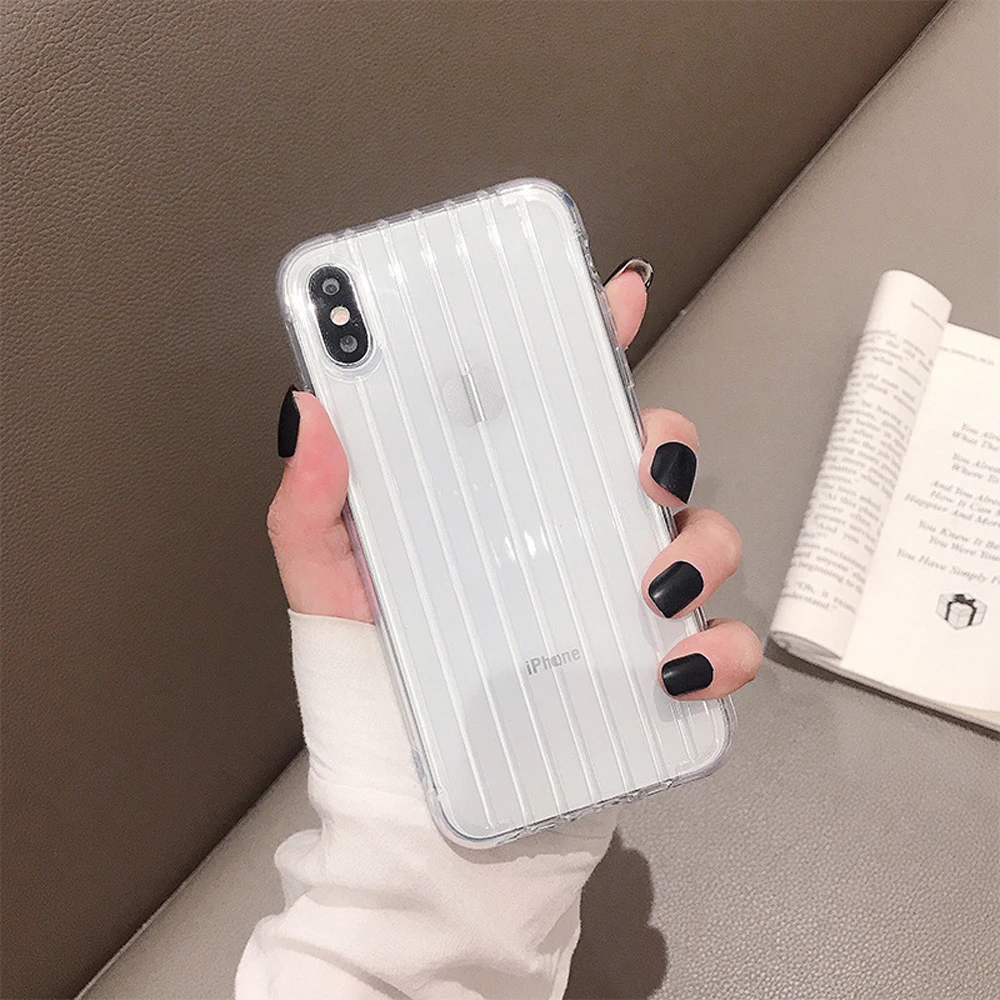 Чехол для iPhone 11 7 8 Plus текстурный однотонный чехол в багажник XS 6 6S Pro MAX XR X Max мягкие