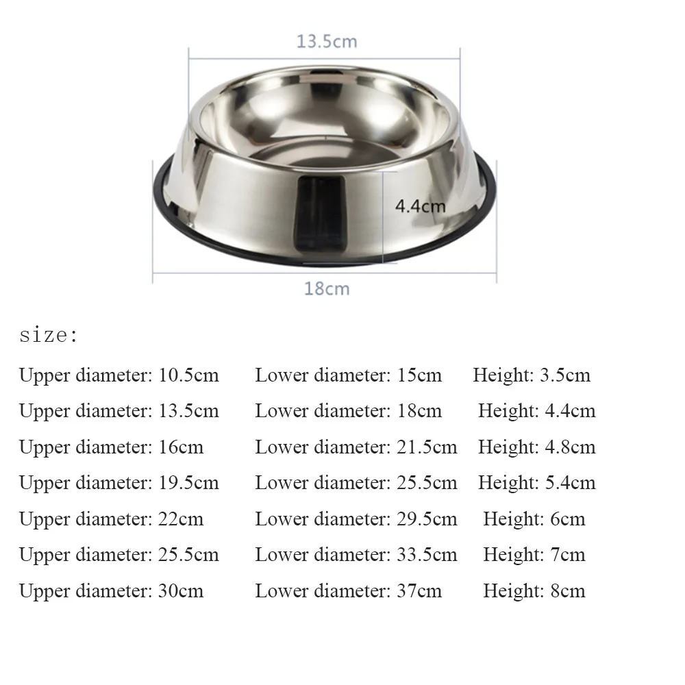 

7 Sizes Dog Cat Bowls Stainless Steel Travel Footprint Feeding Feeder Water Bowl For Pet Dog Cats Puppy Outdoor Food Dish