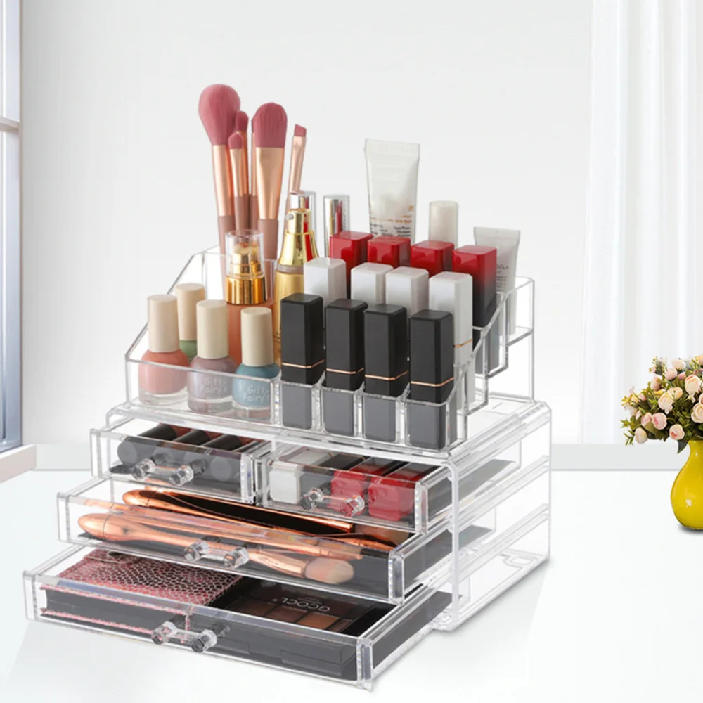 

1pc Jewelry Storage Case transparent Household Makeup Accessory Storage Box