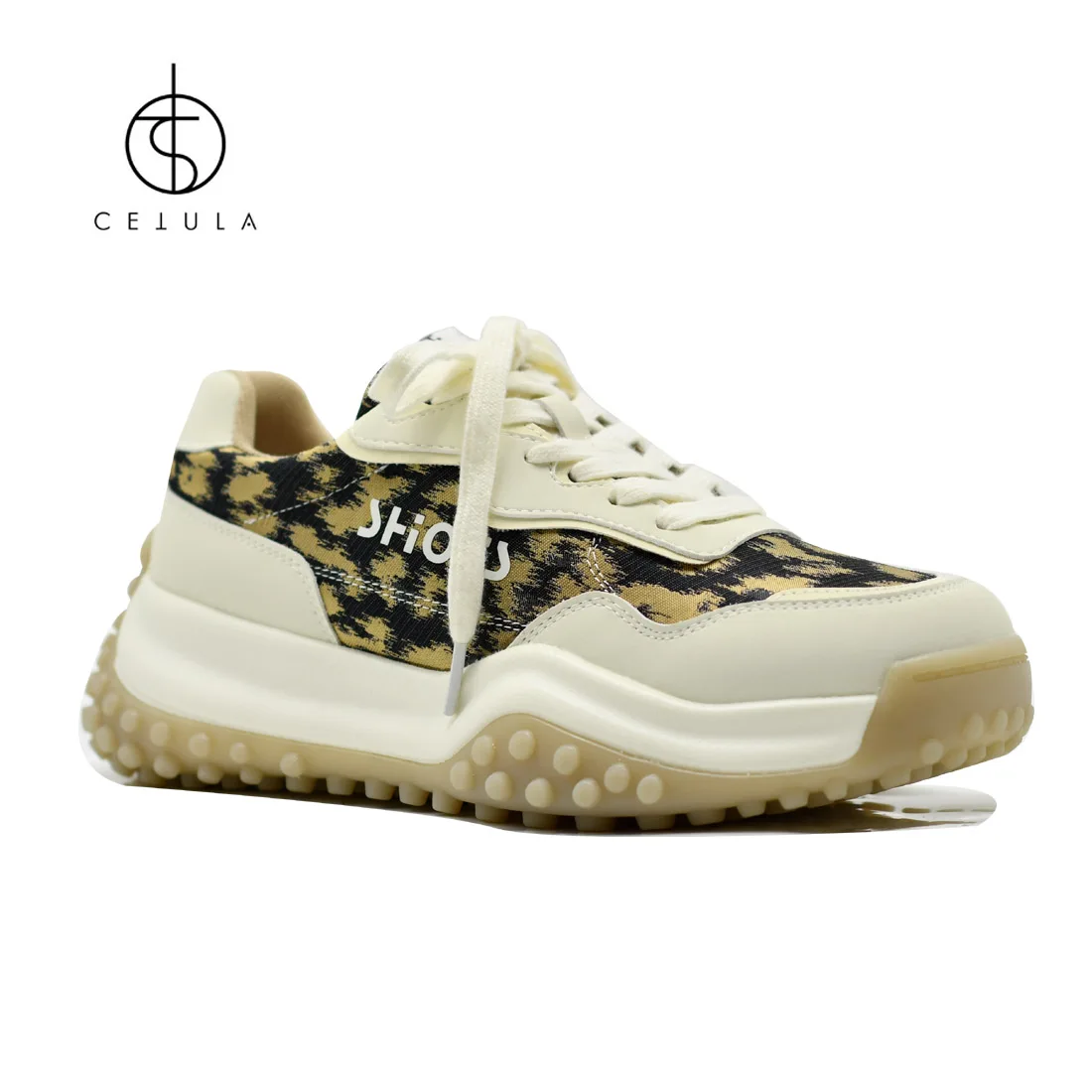 

Cetula 2021 New Design Women Leopard Print Fashione Sneakers Non-Slip Platfrom Shoes