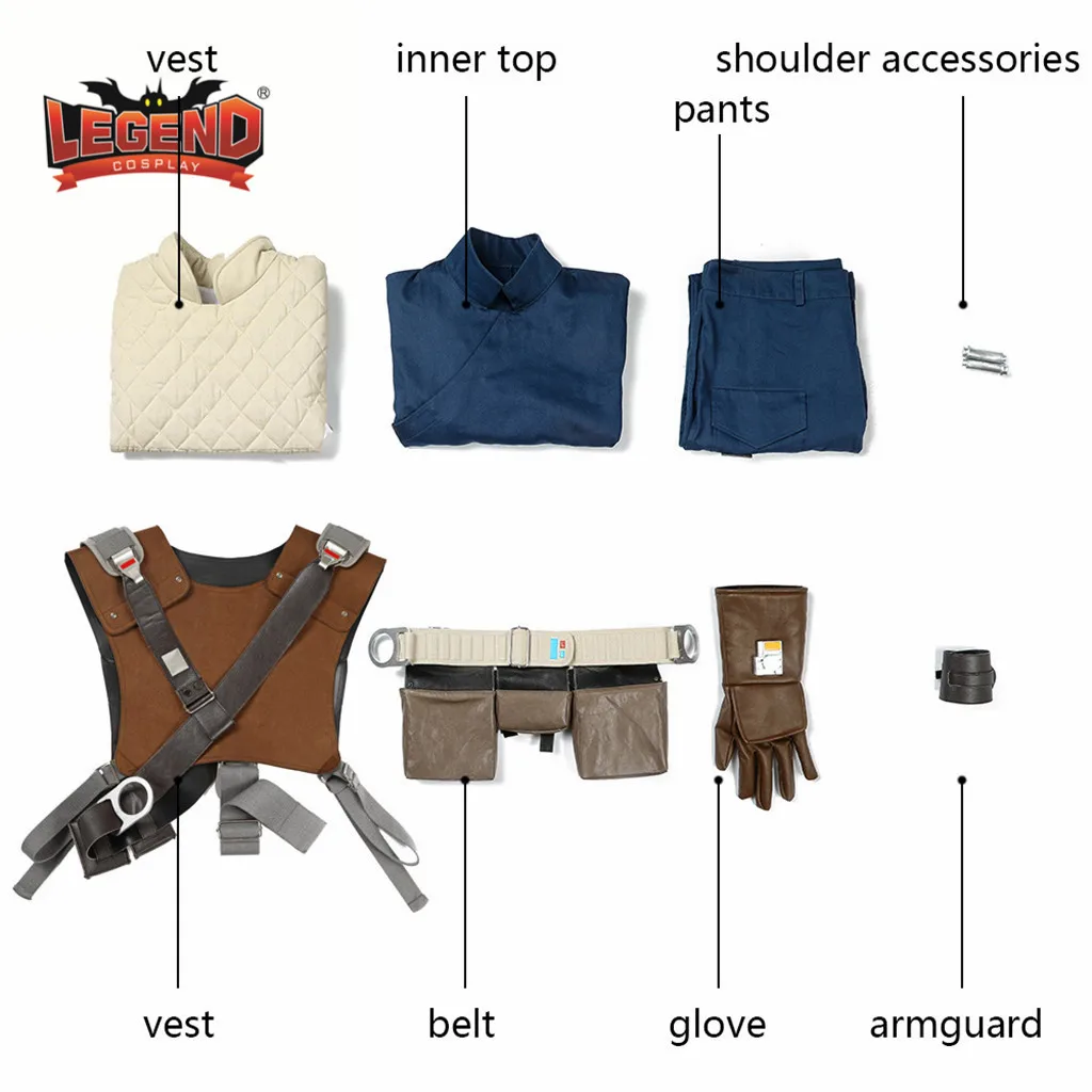 SW Jedi Fallen Order Cosplay Costume Halloween Outfit Shoes Cal Kestis Costume outfit Uniform Halloween Carnival Costumes