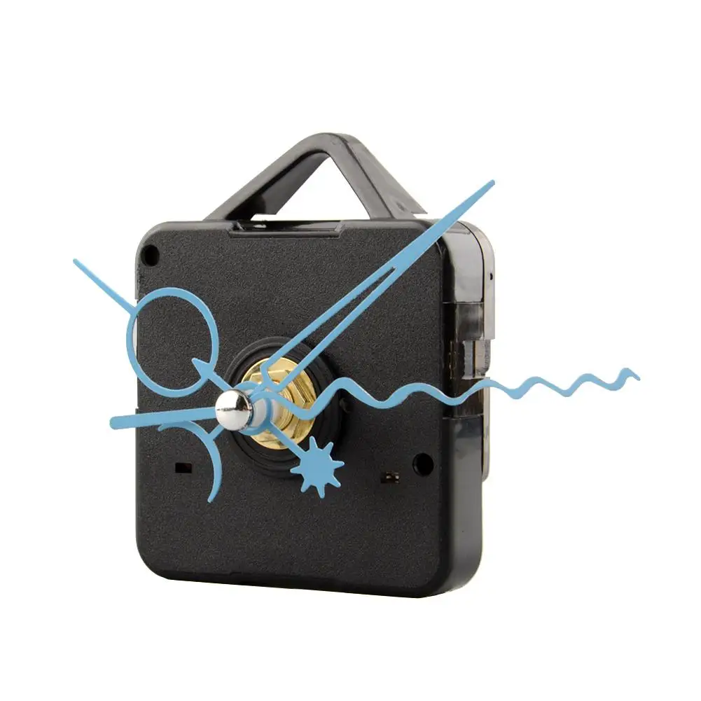 Silent Clock Quartz Movement Mechanism Blue Hand Hands Replacement New