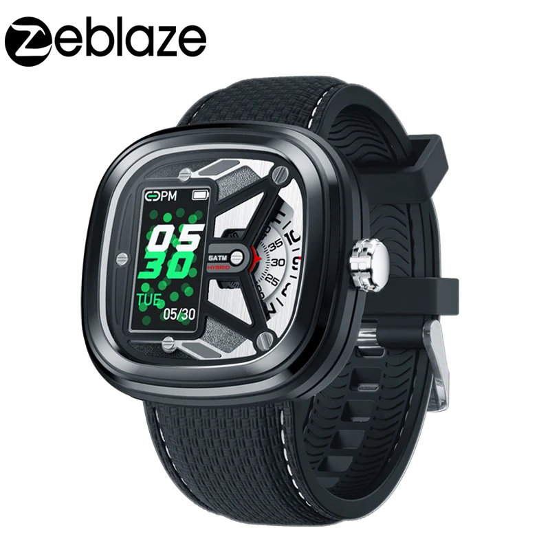 Zeblaze Hybrid 2 Smartwatch пульсометр 50 м водонепроницаемые модные стильные длинные часы с