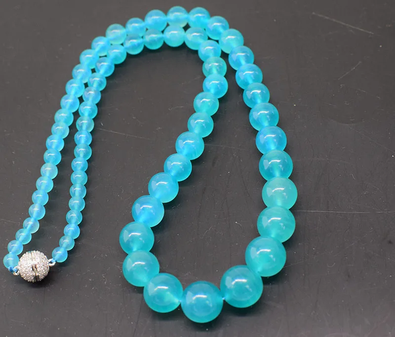 Амазонит круглое зеленое ожерелье 5-13 мм 18 дюймов оптом бусы природа FPPJ женщина 2018