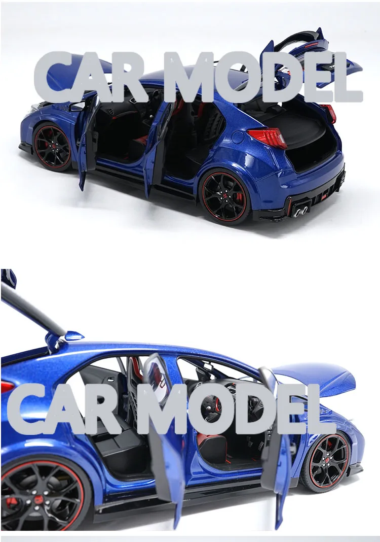 1:18 Масштаб сплава игрушечные транспортные средства Ebbro CIVIC Тип R автомобиль модель детских игрушечных автомобилей авторизованный игрушки для детей