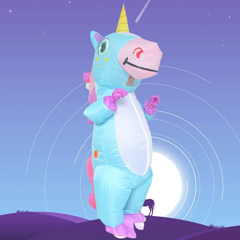 

New Christmas Mascot Unicorn Inflatable Costumes Cartoon Stage Show Costumes Party Funny Clothing