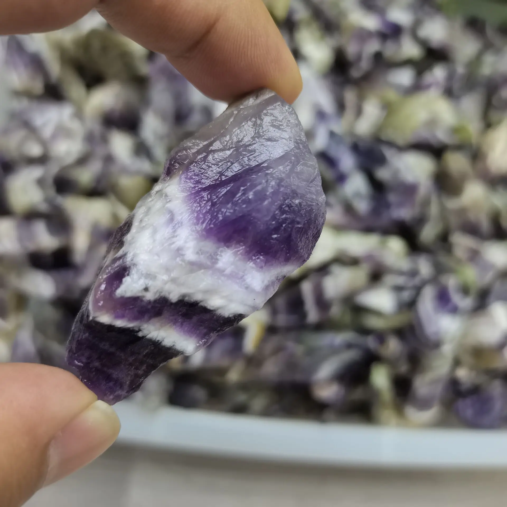 

100g Natural Raw Rough Dream Amethyst Stone Crystal Healing Gemstone Specimen Natural Stones and Minerals