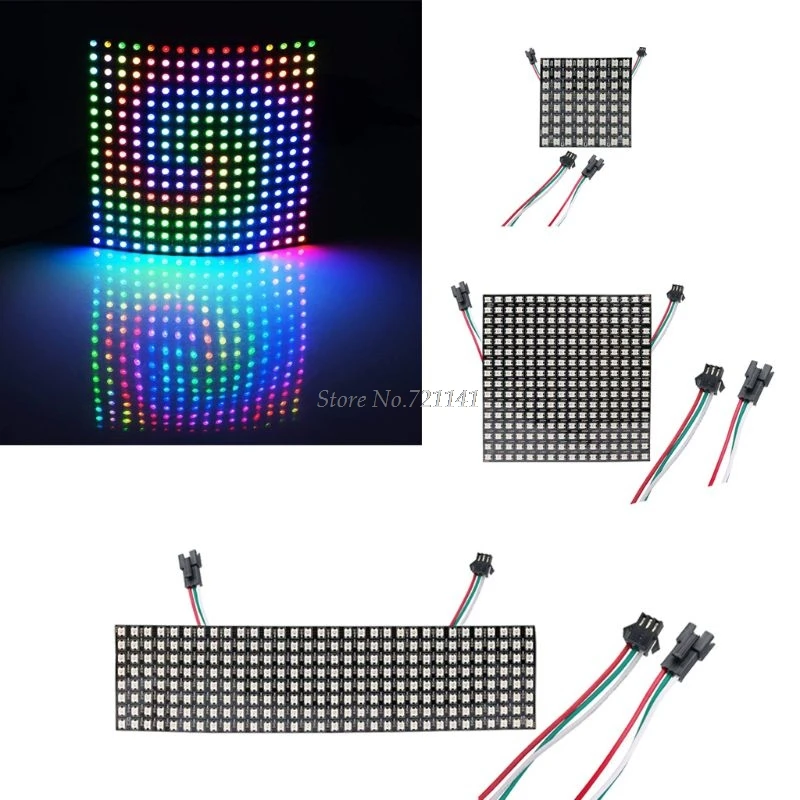 Панель 8*8/16*32 WS2812B SK6812 Ragid Адресуемая панель 16/8 RGB DC5V черный белый полноцветный