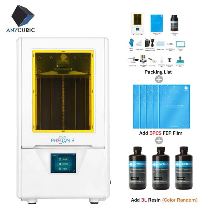 PhotonSAdd3L5F ANYCUBIC 3d принтер фотон-с lcd Модернизированный УФ модуль 405nm матрица УФ светильник двойной Z оси SLA 3d принтер фотоны размера плюс - Цвет: PhotonSAdd3L5F
