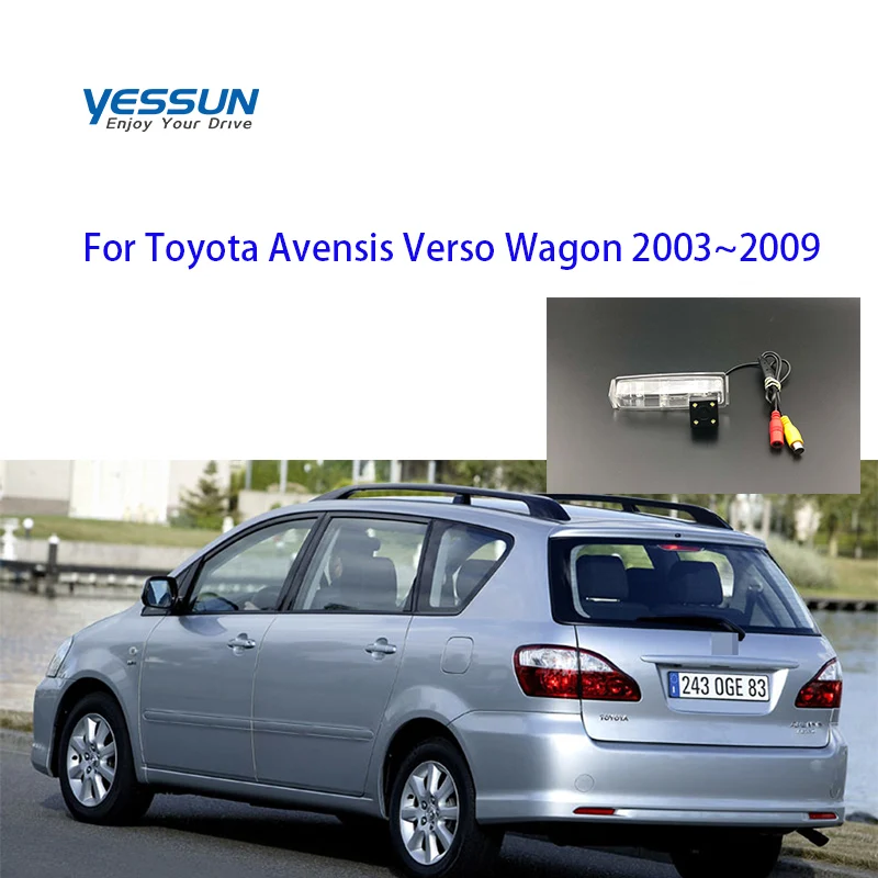 Yessun License plate car camera For Toyota Avensis Verso wagon 2003~2009 CCD nightview Rear View camera/license led | Автомобили и