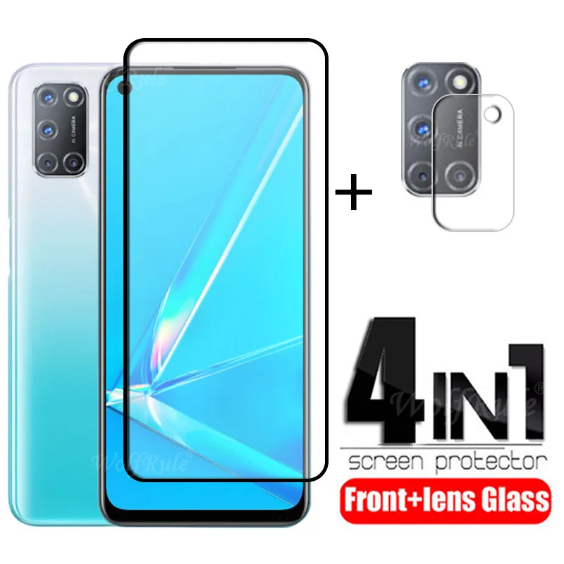 4 In 1 Per Oppo A92 Vetro Per Oppo A92 A 92 Protezione Dello Schermo In Vetro Temperato A Copertura Totale Per Oppo A15 A53 A92 A52 A92 Vetro Dell'Obi