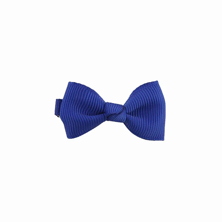 a04 Navy Blue 1,77 дюймов, цветная Изысканная заколка для волос для маленьких девочек, банты, ленточные заколки, заколки для волос, головные уборы для детей, партия ZYAA1725 - Цвет: a04 Navy Blue