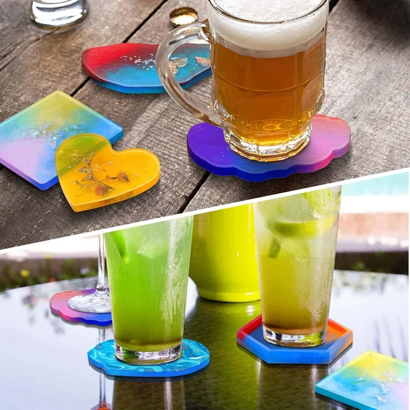 

Resin Cast Coaster Mould,Resin Coaster Mould,Geode Agate Epoxy Coaster Mould,Used to Make Coasters,Handmade for Mats