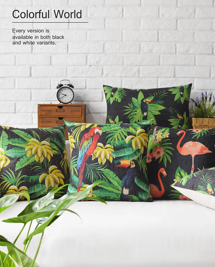 Фламинго попугаи тропический лес естественная жизнь бросок массажер