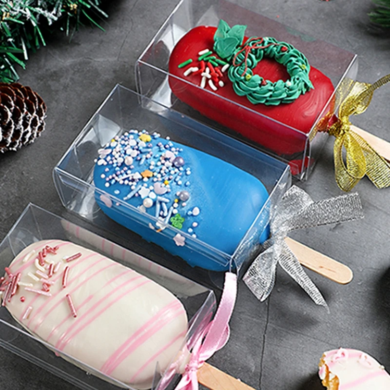 

Justdolife Kitchen Popsicle Mold Advanced Silicone 4-Cavity Ice Pop Maker Ice Cream Mold With Sticks Kitchen Tools Solid Color