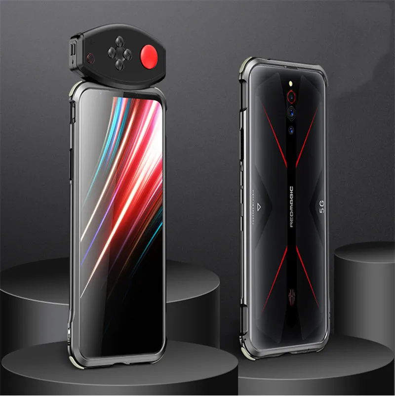 

Ultra Thin Metal Shockproof Airbag Bumber Phone Case For Nubia Red Magic Red Devil 3 3s 5G 5S Cover Case