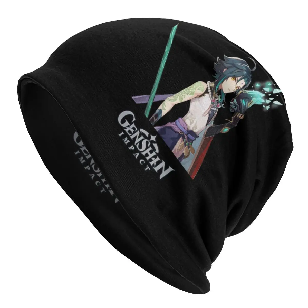 

Genshin Impact Skullies Beanies Hats Vintage Cool Autumn Winter Street Unisex Men Women Cap Adult Winter Warm Bonnet Knitted Hat