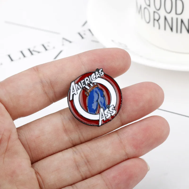 Брошь с эмалью в виде героев мультфильма мстители | Украшения и аксессуары