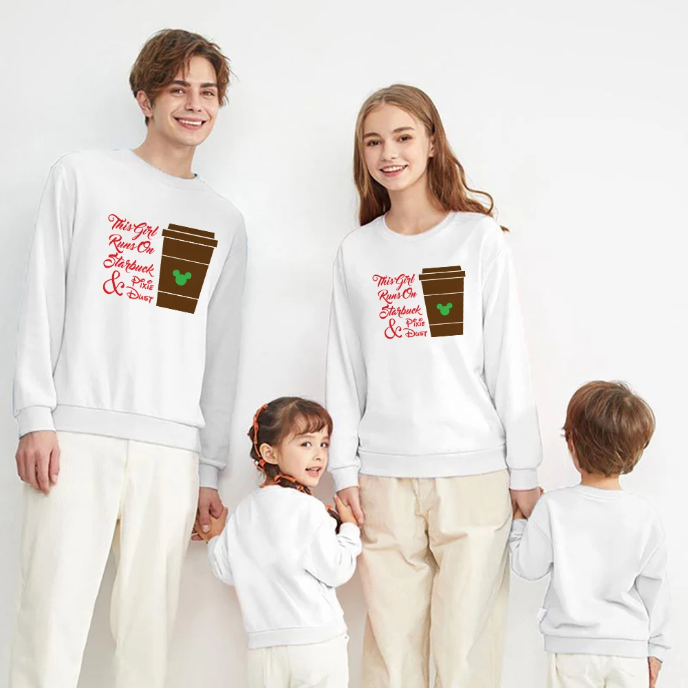 Свитшоты с изображением семьи Диснея Удобная верхняя одежда домашняя надписью The