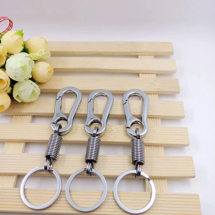 DHL 120 шт. пружинная Пряжка из нержавеющей стали карабин выдвижной брелок зажим для