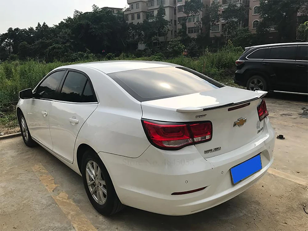 Черный спойлер для Chevrolet Malibu 2012-2019 материал ABS праймер заднего крыла автомобиля