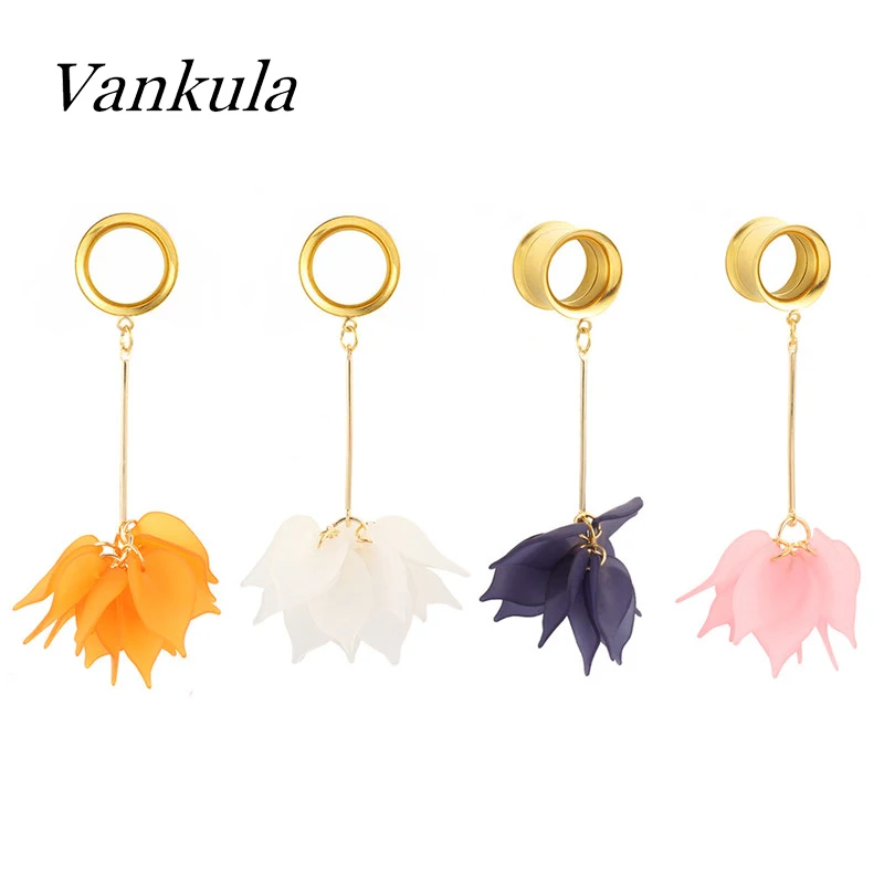 Vankula 2 шт. тоннели акриловые висячие серьги подвески для ушей распродажа 316L