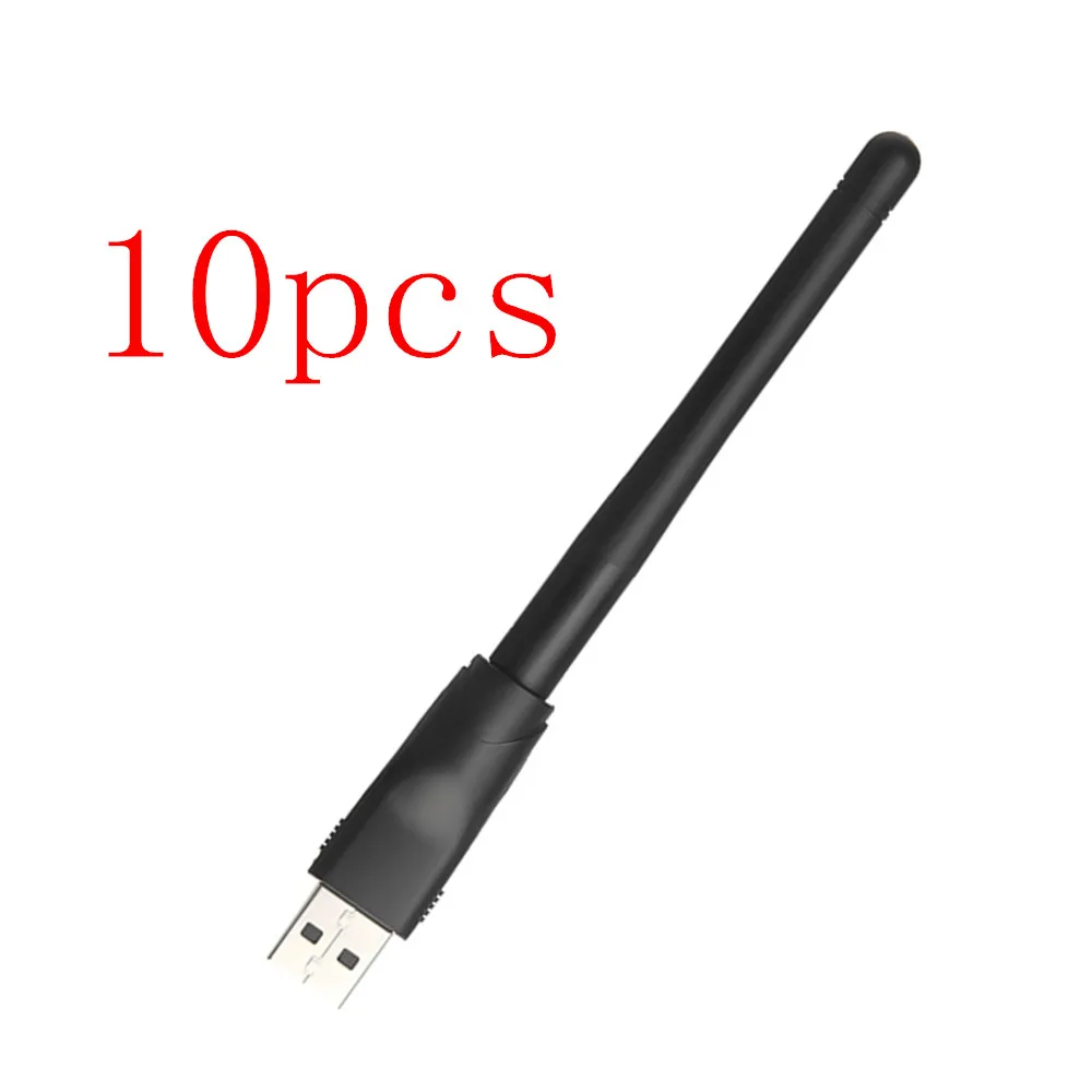 

10pcs WiFi Wireless Network Card USB 2.0 150M 802.11 b/g/n LAN Adapter with rotatable Antenna for Laptop PC Mini Wi-fi Dongle