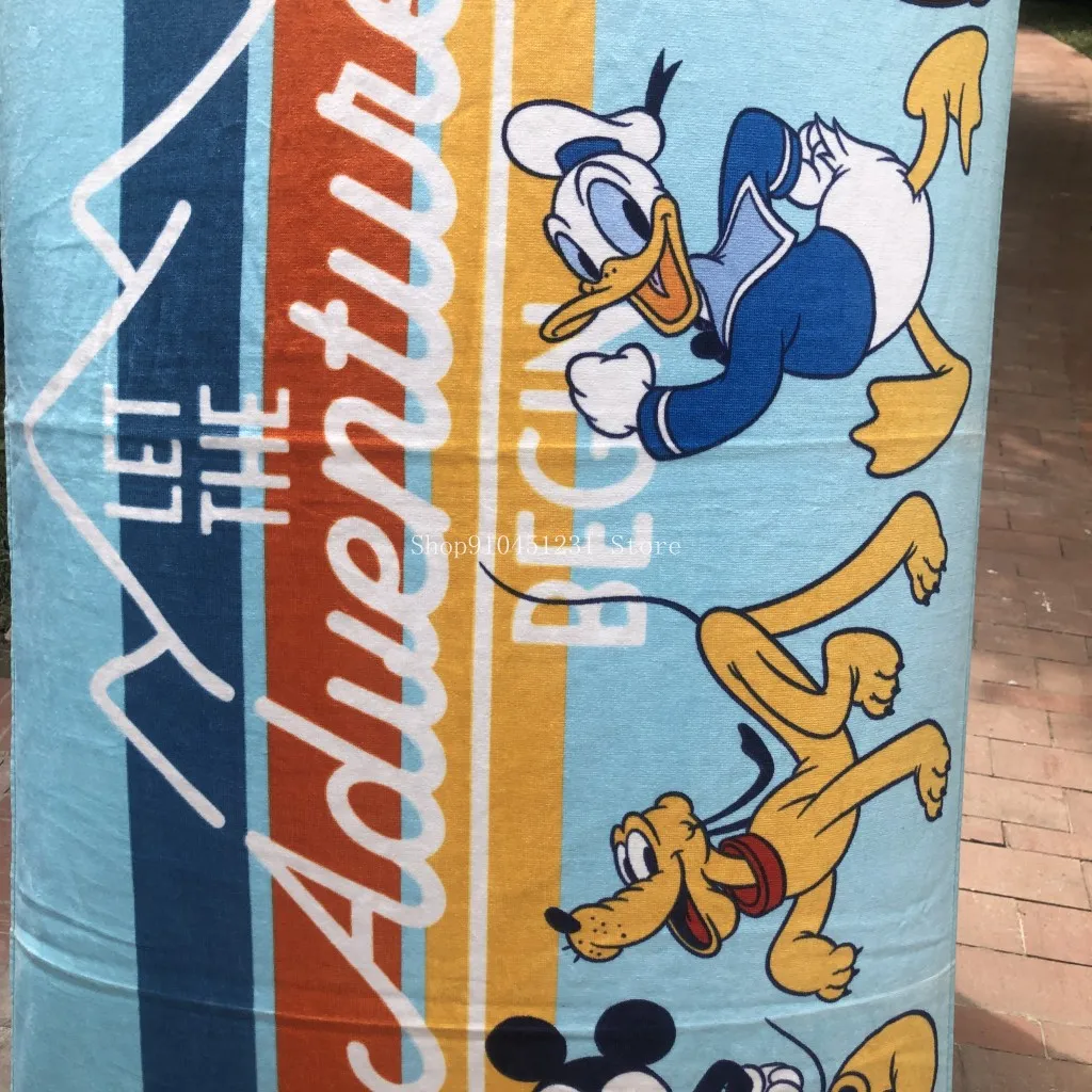 Хлопковое банное полотенце Микки Маус Disney мягкое пляжное покрывало с
