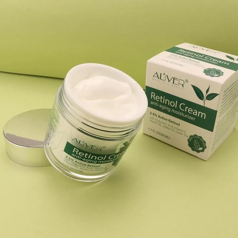 

ALIVER 2.5% Active Retional Cream Hyaluronic Acid Vitamin E Green Tea Cream Anti Wrinkle Firming Skin Care